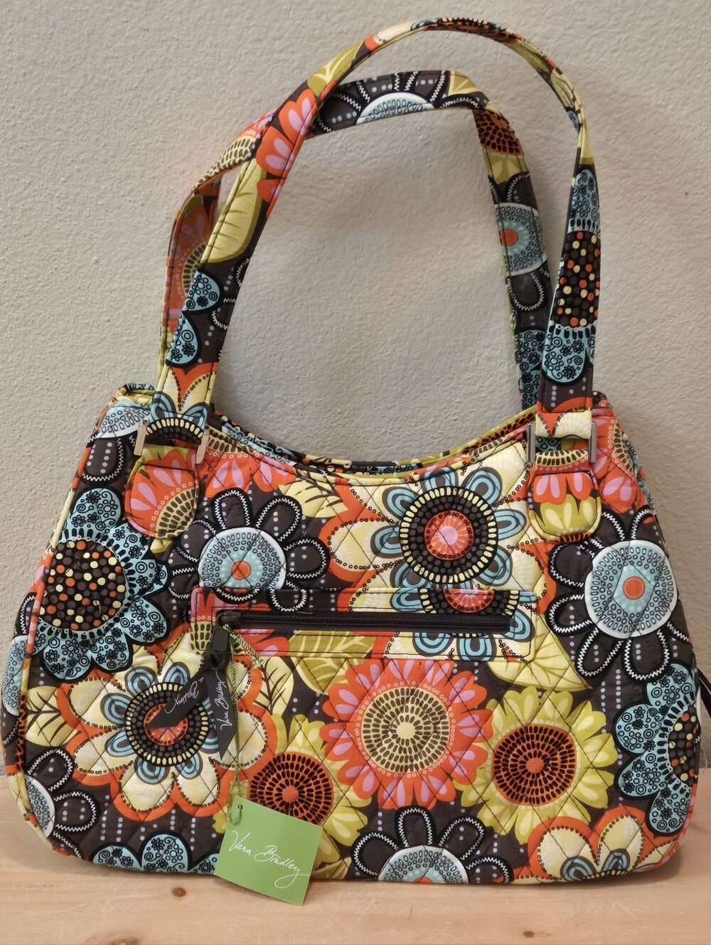 NWT 2014 Vera Bradley Flower Shower Emily Satchel Purse
